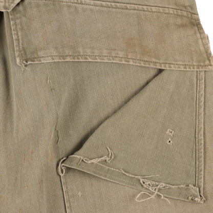 WWII U.S. Army Second Pattern HBT Coveralls with Gas Flap (Size 40R)