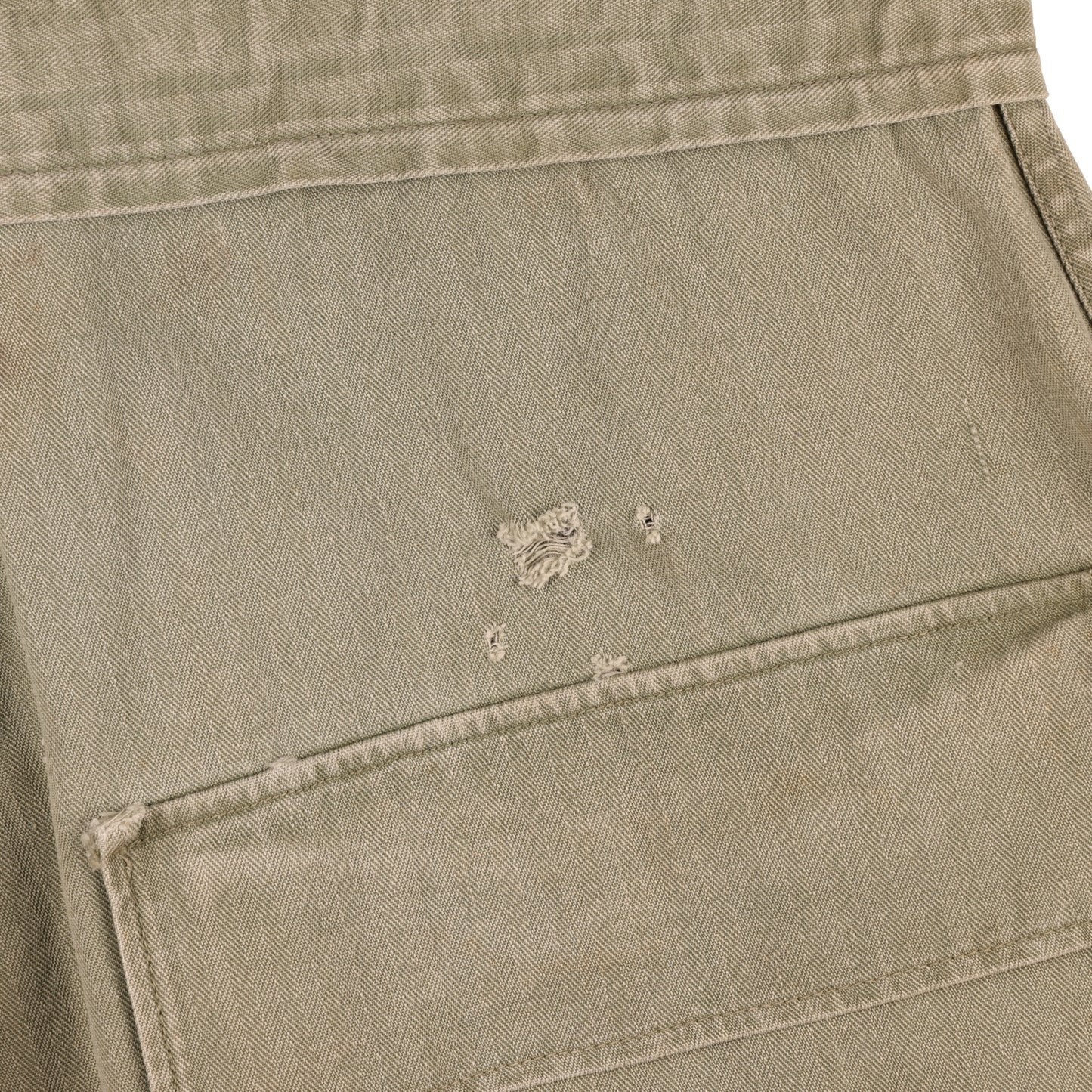 WWII U.S. Army Second Pattern HBT Coveralls with Gas Flap (Size 40R)