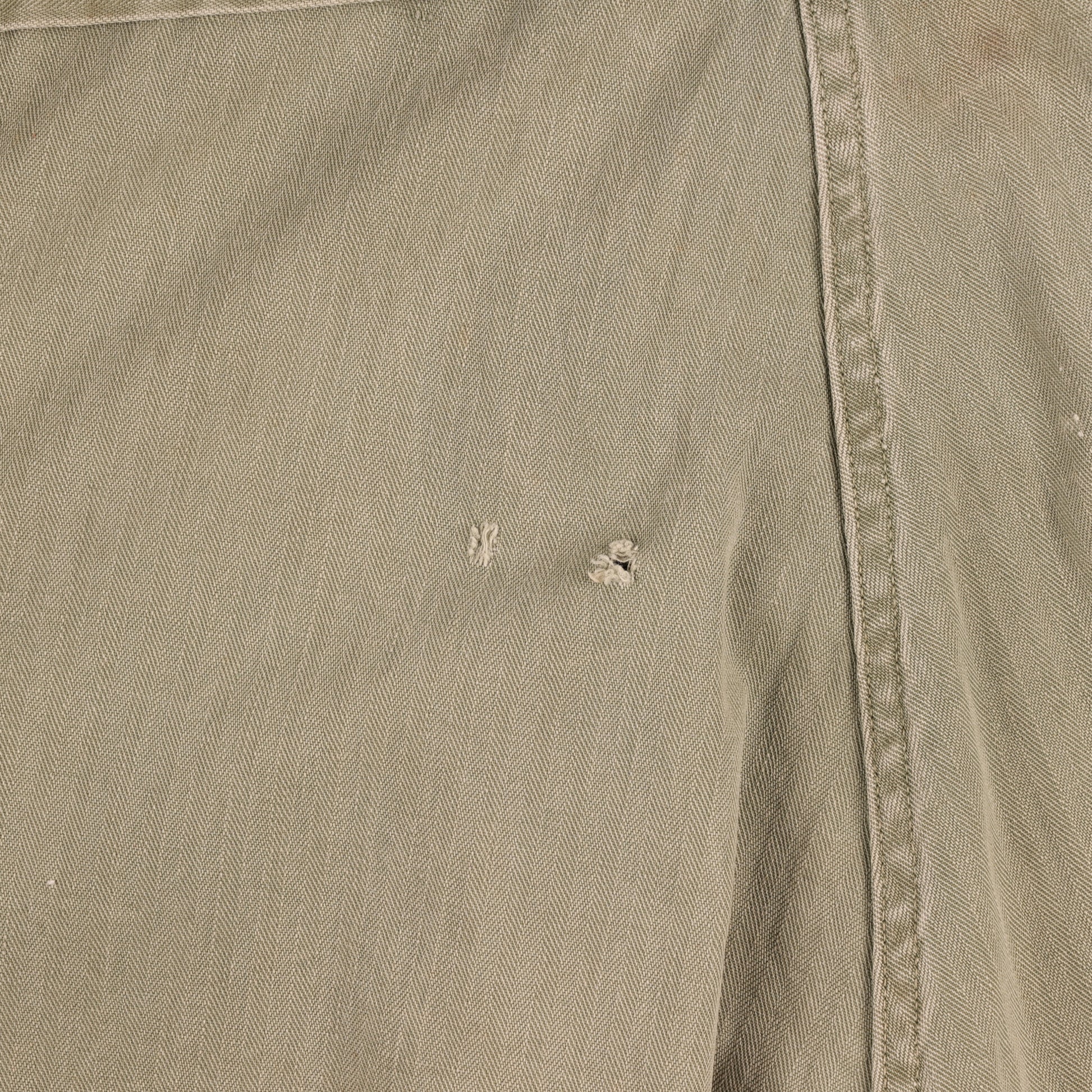 WWII U.S. Army Second Pattern HBT Coveralls with Gas Flap (Size 40R)