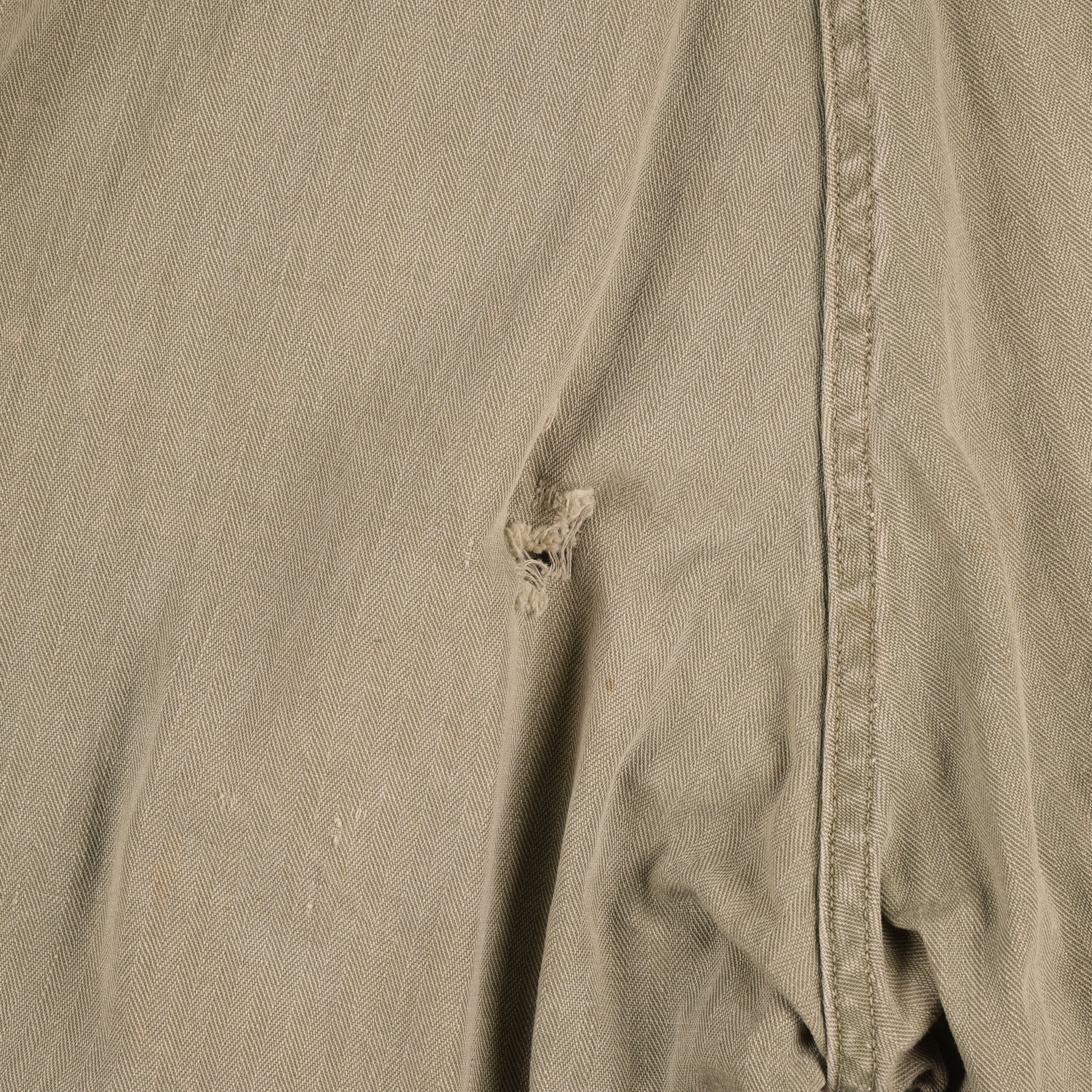 WWII U.S. Army Second Pattern HBT Coveralls with Gas Flap (Size 40R)