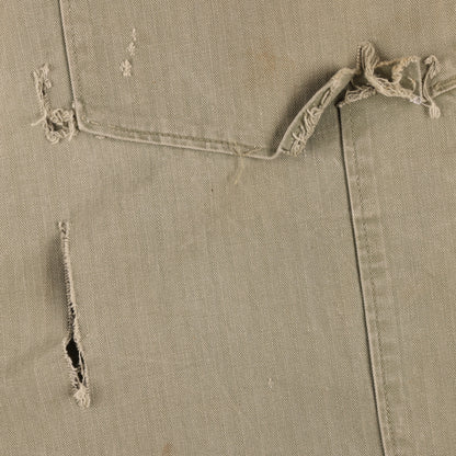 WWII U.S. Army Second Pattern HBT Coveralls with Gas Flap (Size 40R)