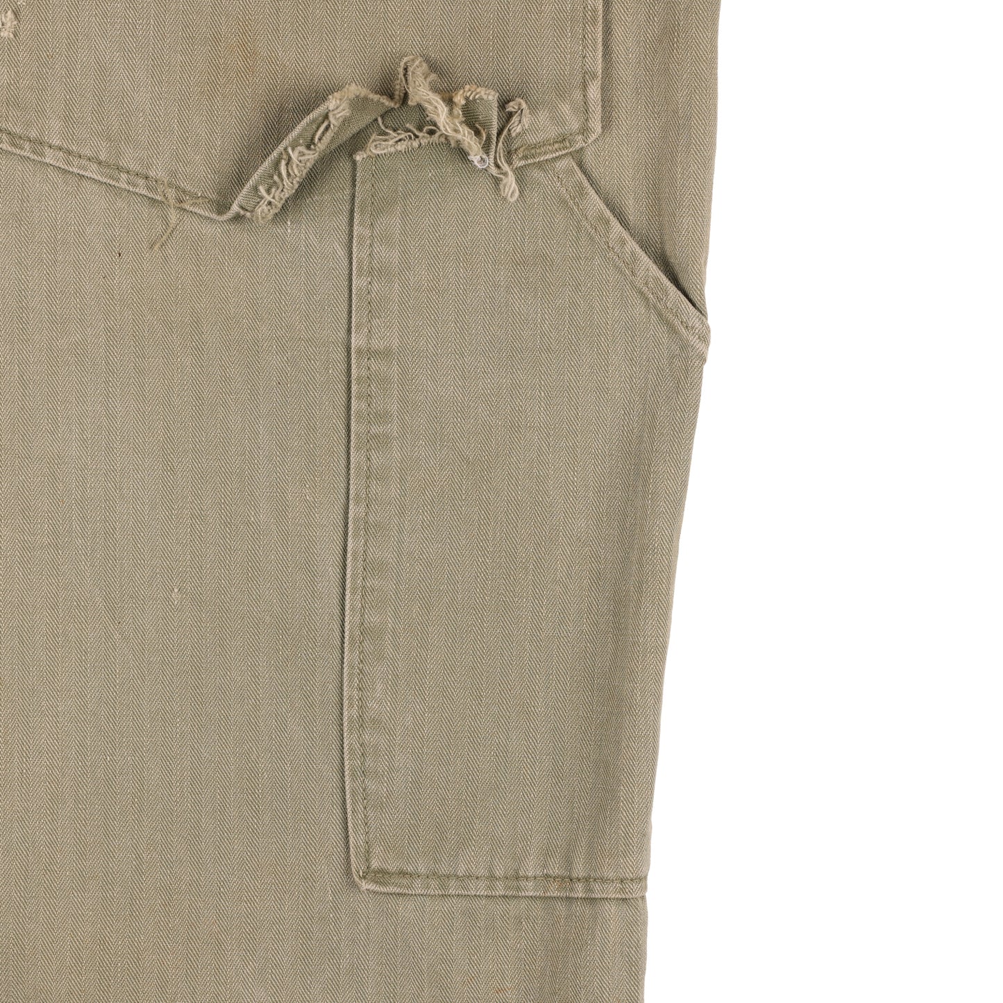 WWII U.S. Army Second Pattern HBT Coveralls with Gas Flap (Size 40R)