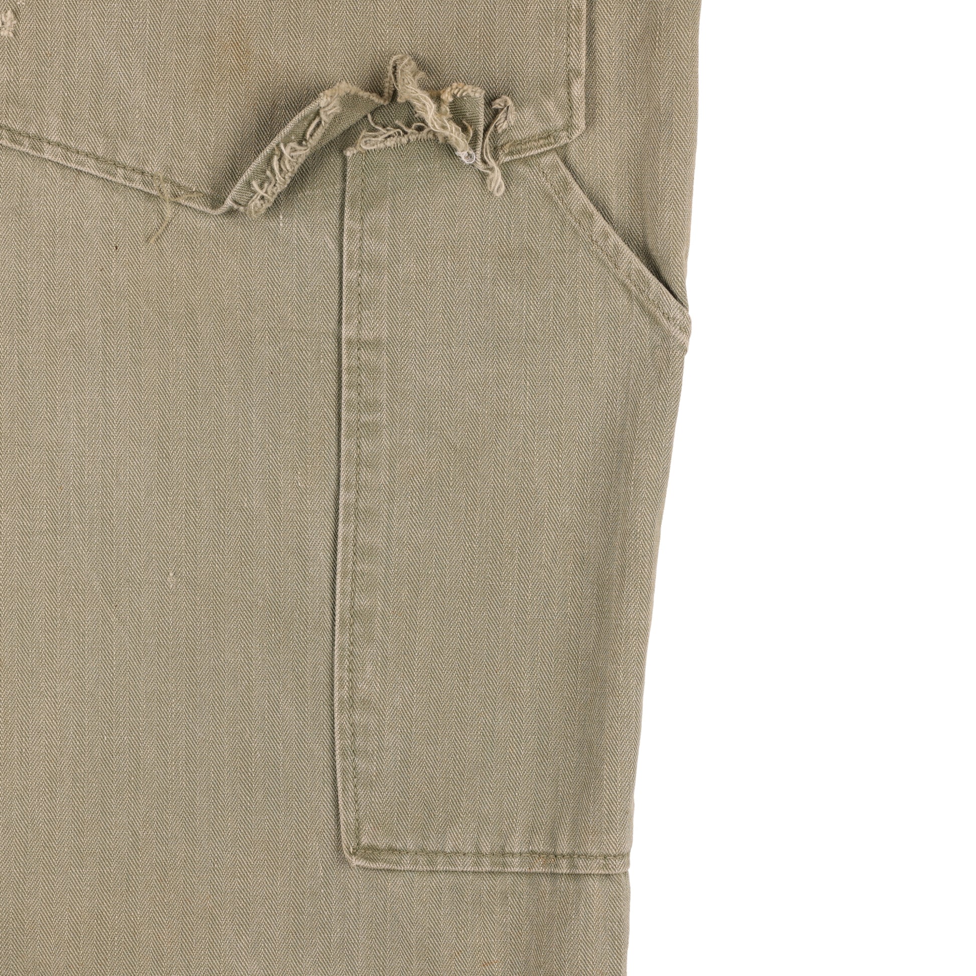 WWII U.S. Army Second Pattern HBT Coveralls with Gas Flap (Size 40R)