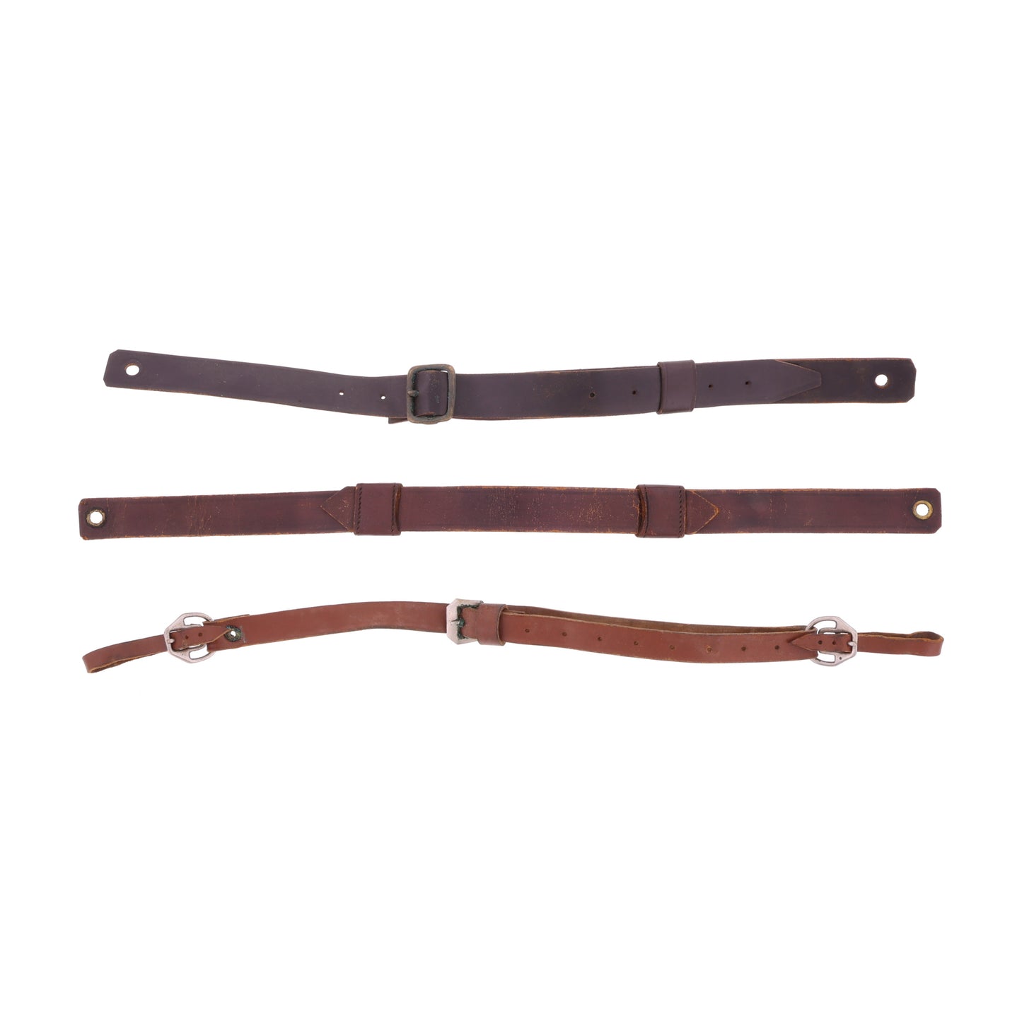 WWII U.S. Army Service Cap Leather Chinstrap Set