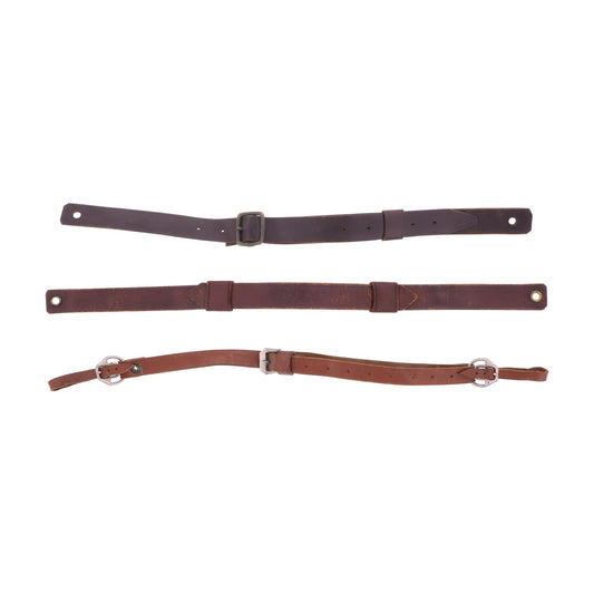 WWII U.S. Army Service Cap Leather Chinstrap Set