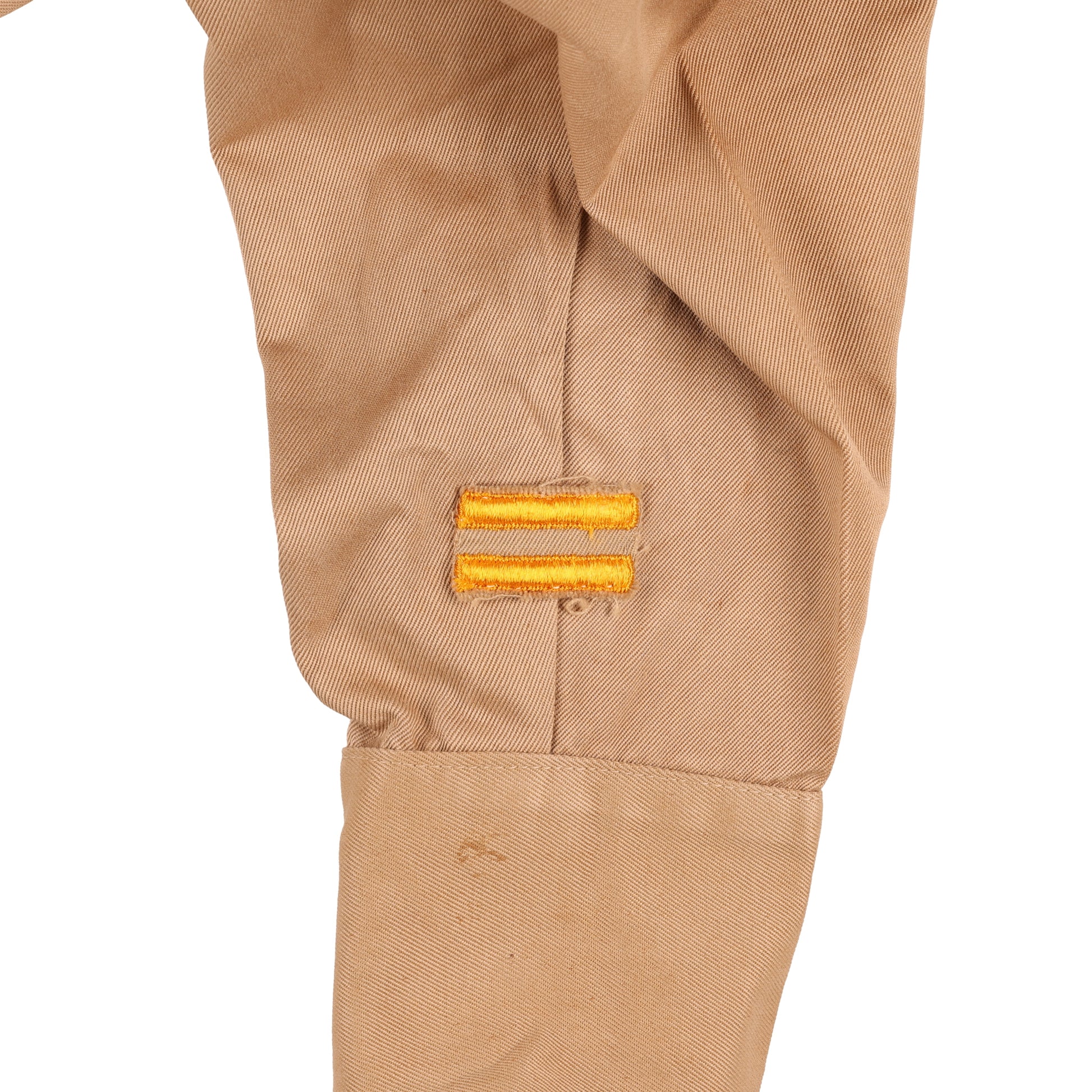 WWII U.S. Army Service Forces T/Sgt.'s Khaki Cotton Service Shirt Marked with Laundry Numbers (Size 14 x 32)