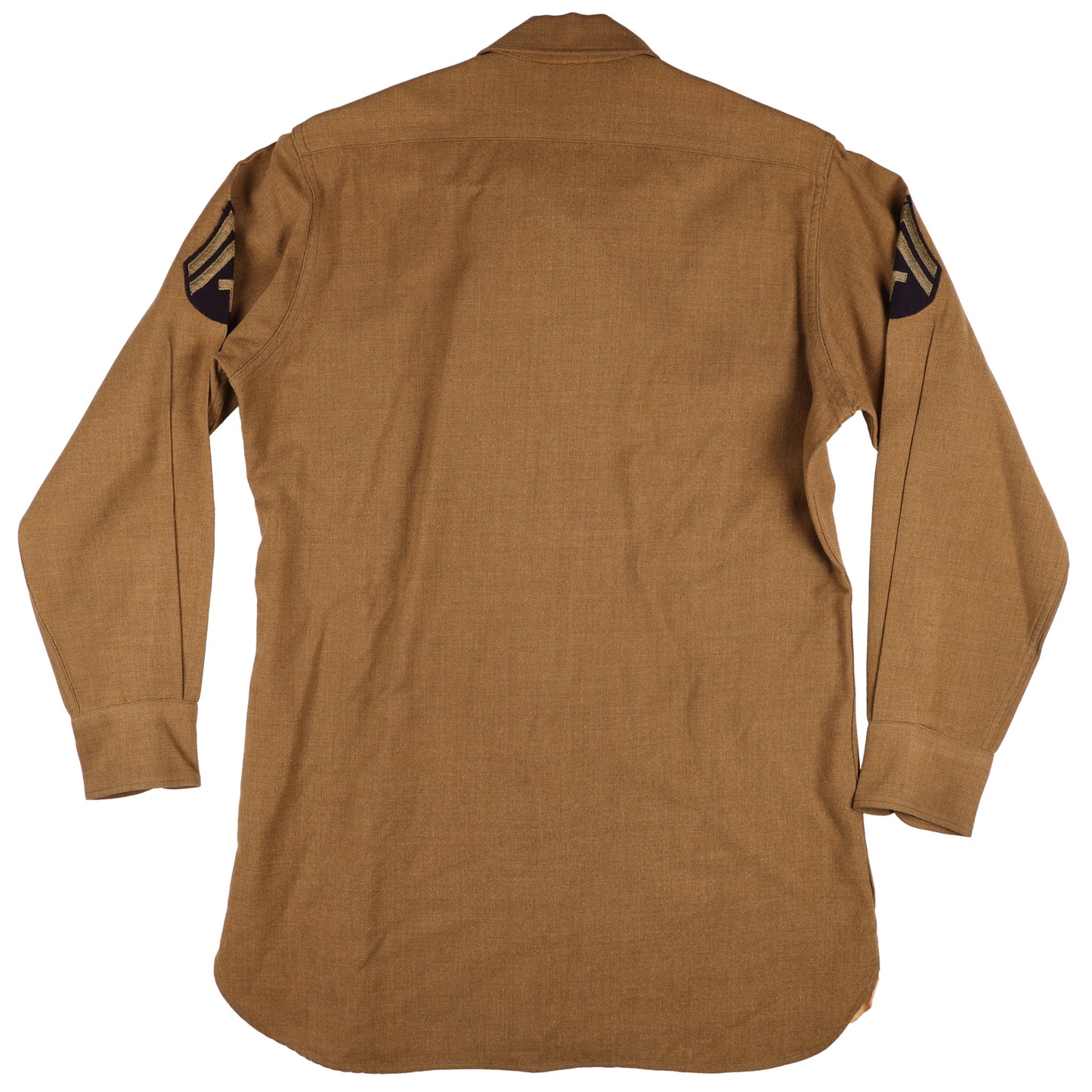 WWII U.S. Army T/5's M37 Wool Service Shirt with Gas Flap Marked with Laundry Number (Size 14 1/2 x 32)