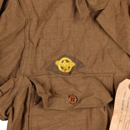 WWII USAAF Wool Service Jacket, M37 Wool Service Shirt, Garrison Caps, Trousers Belt, & Collar Discs Attributed to T/Sgt. William T. Alexander