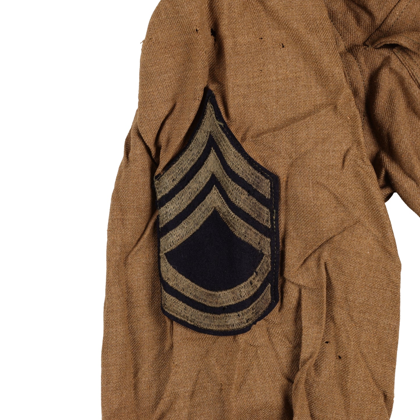 WWII USAAF Wool Service Jacket, M37 Wool Service Shirt, Garrison Caps, Trousers Belt, & Collar Discs Attributed to T/Sgt. William T. Alexander