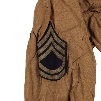 WWII USAAF Wool Service Jacket, M37 Wool Service Shirt, Garrison Caps, Trousers Belt, & Collar Discs Attributed to T/Sgt. William T. Alexander
