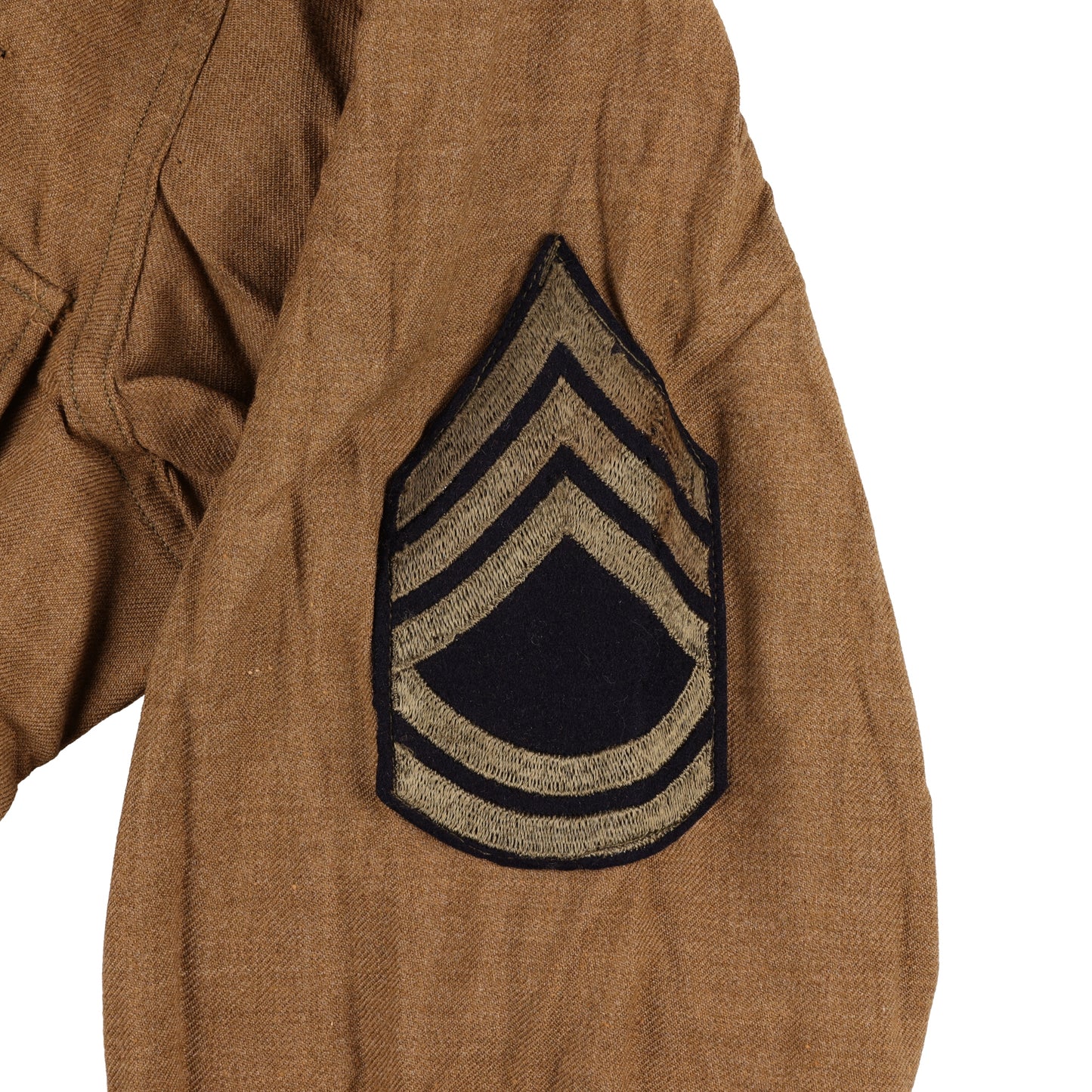 WWII USAAF Wool Service Jacket, M37 Wool Service Shirt, Garrison Caps, Trousers Belt, & Collar Discs Attributed to T/Sgt. William T. Alexander