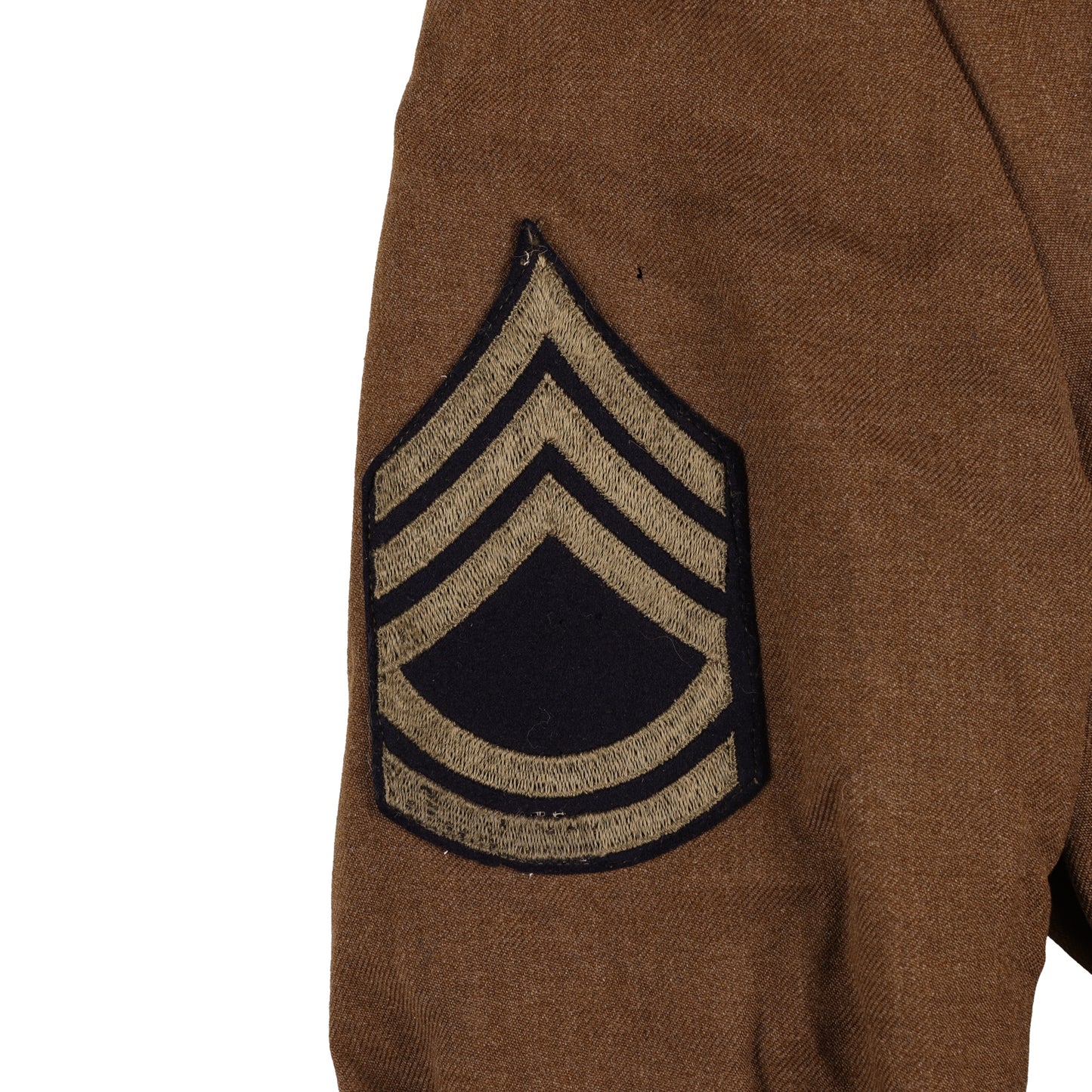 WWII USAAF Wool Service Jacket, M37 Wool Service Shirt, Garrison Caps, Trousers Belt, & Collar Discs Attributed to T/Sgt. William T. Alexander
