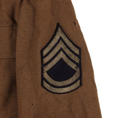 WWII USAAF Wool Service Jacket, M37 Wool Service Shirt, Garrison Caps, Trousers Belt, & Collar Discs Attributed to T/Sgt. William T. Alexander