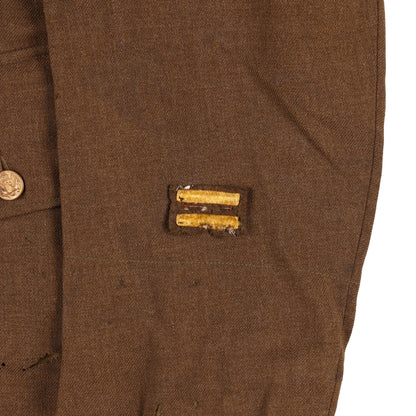 WWII USAAF Wool Service Jacket, M37 Wool Service Shirt, Garrison Caps, Trousers Belt, & Collar Discs Attributed to T/Sgt. William T. Alexander