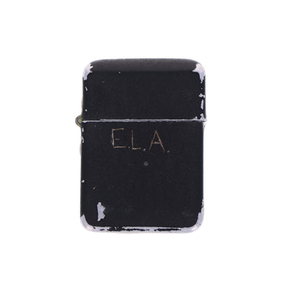 WWII U.S. Berkeley Windproof Lighter with Black Crackle Finish Identified to Eugene L. Adamic