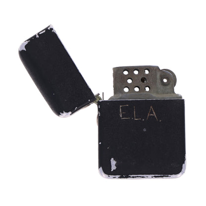 WWII U.S. Berkeley Windproof Lighter with Black Crackle Finish Identified to Eugene L. Adamic