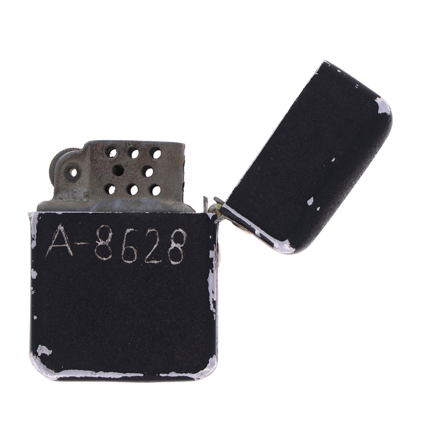 WWII U.S. Berkeley Windproof Lighter with Black Crackle Finish Identified to Eugene L. Adamic