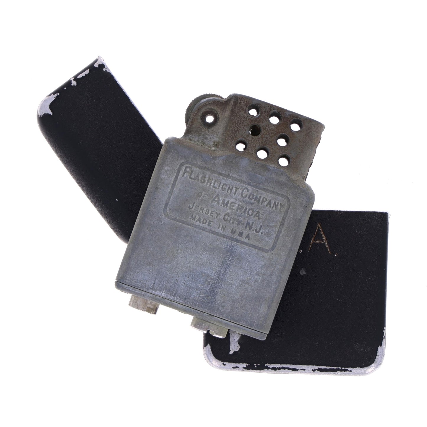 WWII U.S. Berkeley Windproof Lighter with Black Crackle Finish Identified to Eugene L. Adamic