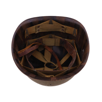 WWII U.S. Capac M-1 Helmet Liner with Headband, Neckband & Leather Chinstrap (1943-44)