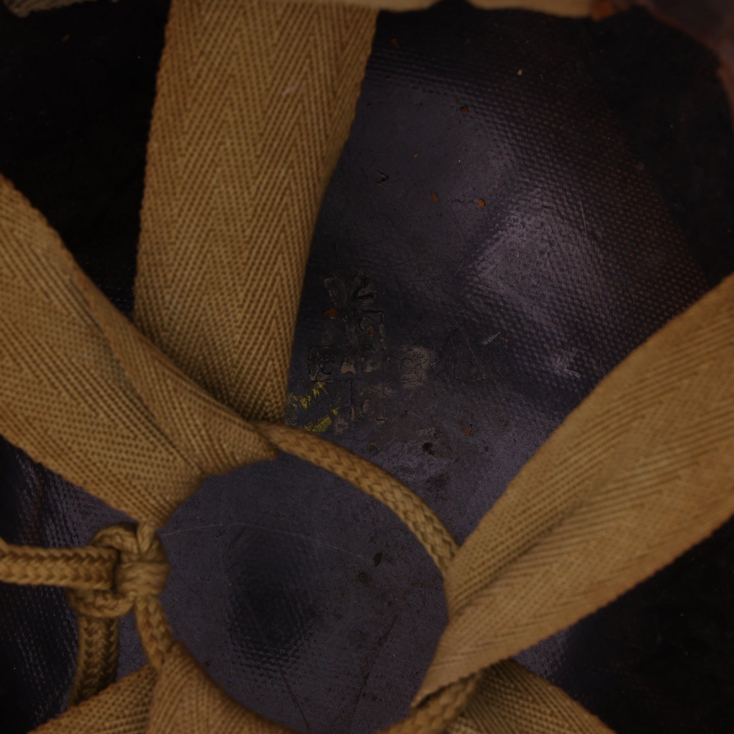 WWII U.S. Capac M-1 Helmet Liner with Headband, Neckband & Leather Chinstrap (1943-44)
