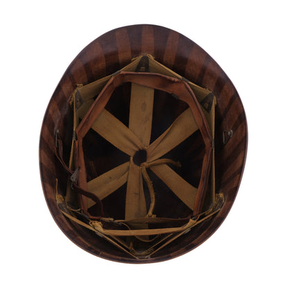 WWII U.S. Inland/Firestone M-1 Helmet Liner with Headband, Neckband & Leather Chinstrap (1943-44)