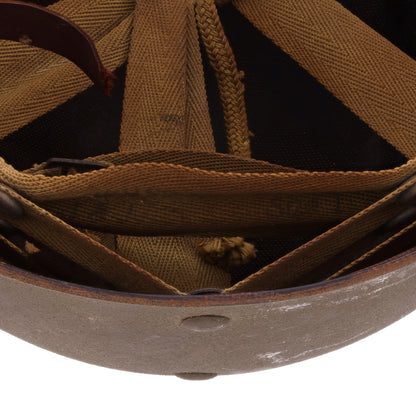 WWII U.S. Inland/Firestone M-1 Helmet Liner with Headband, Neckband & Leather Chinstrap (1943-44)