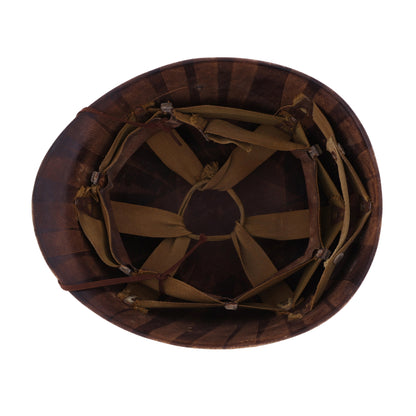 WWII U.S. Inland M-1 Helmet Liner with Headband & Neckband Marked with Laundry Number (1942-43)