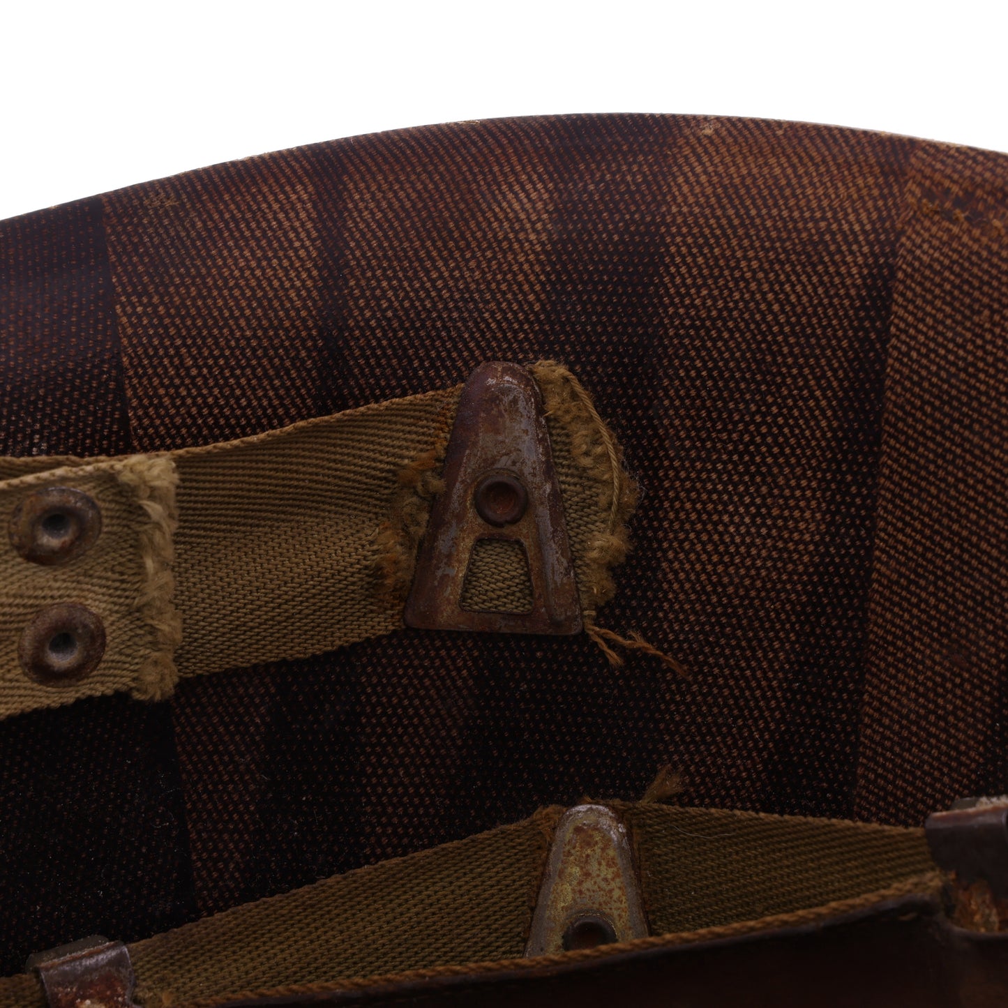 WWII U.S. Inland M-1 Helmet Liner with Headband & Neckband Marked with Laundry Number (1942-43)