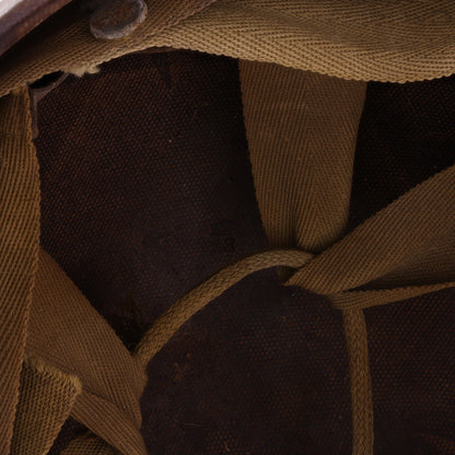 WWII U.S. Inland M-1 Helmet Liner with Headband & Neckband Marked with Laundry Number (1942-43)