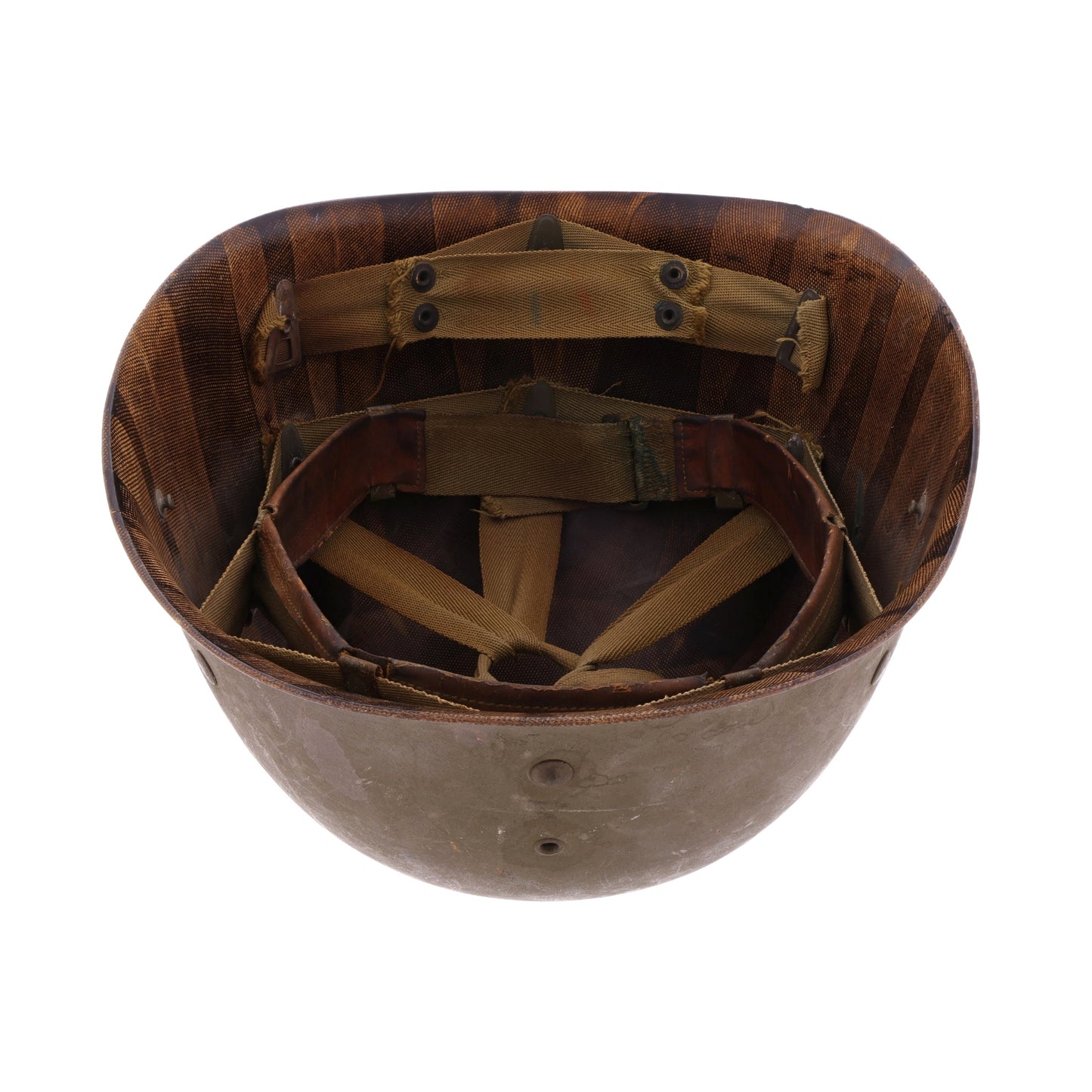 WWII U.S. Inland M-1 Helmet Liner with Headband & Neckband (1943)