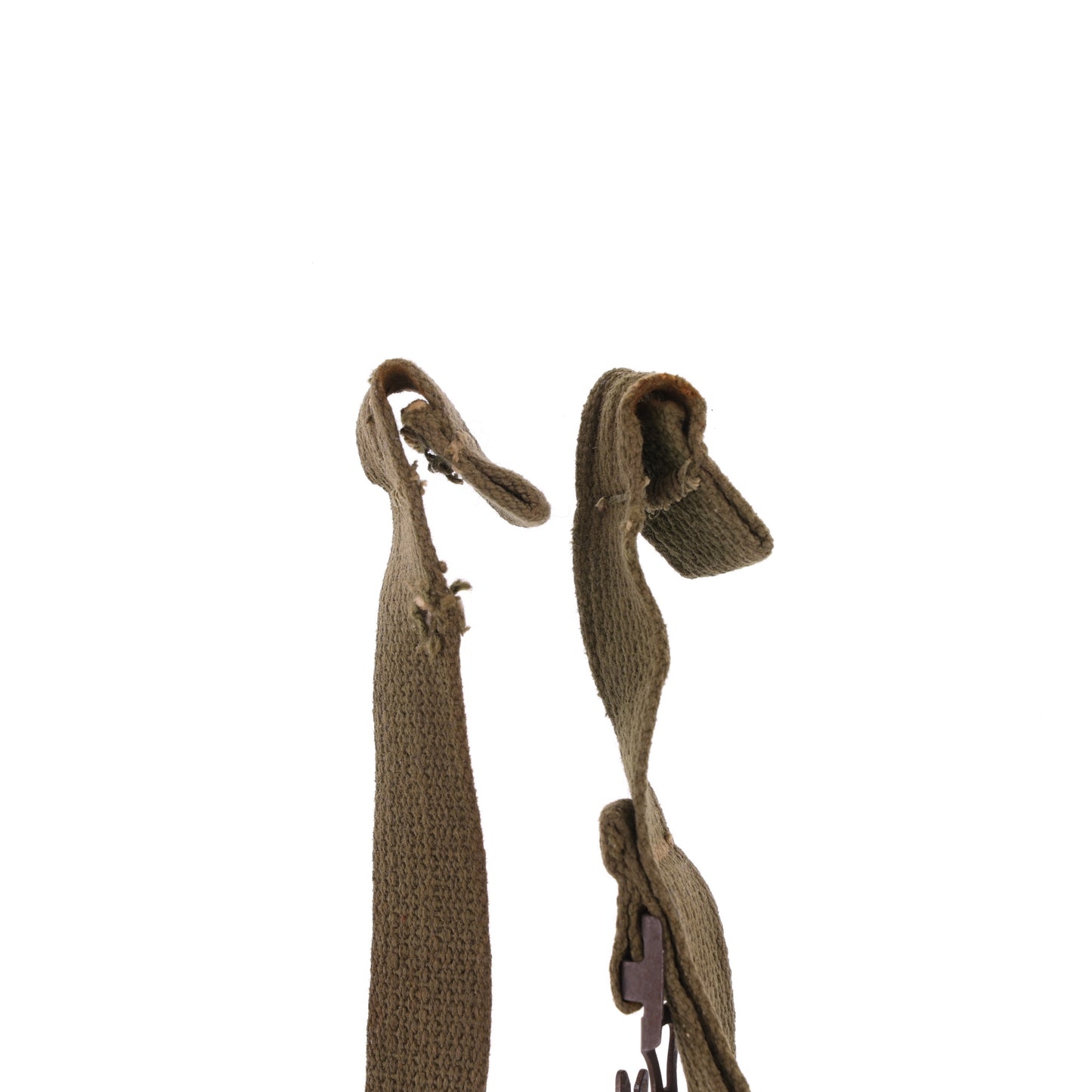 WWII U.S. M-1 Helmet Chinstraps with OD#7 Webbing