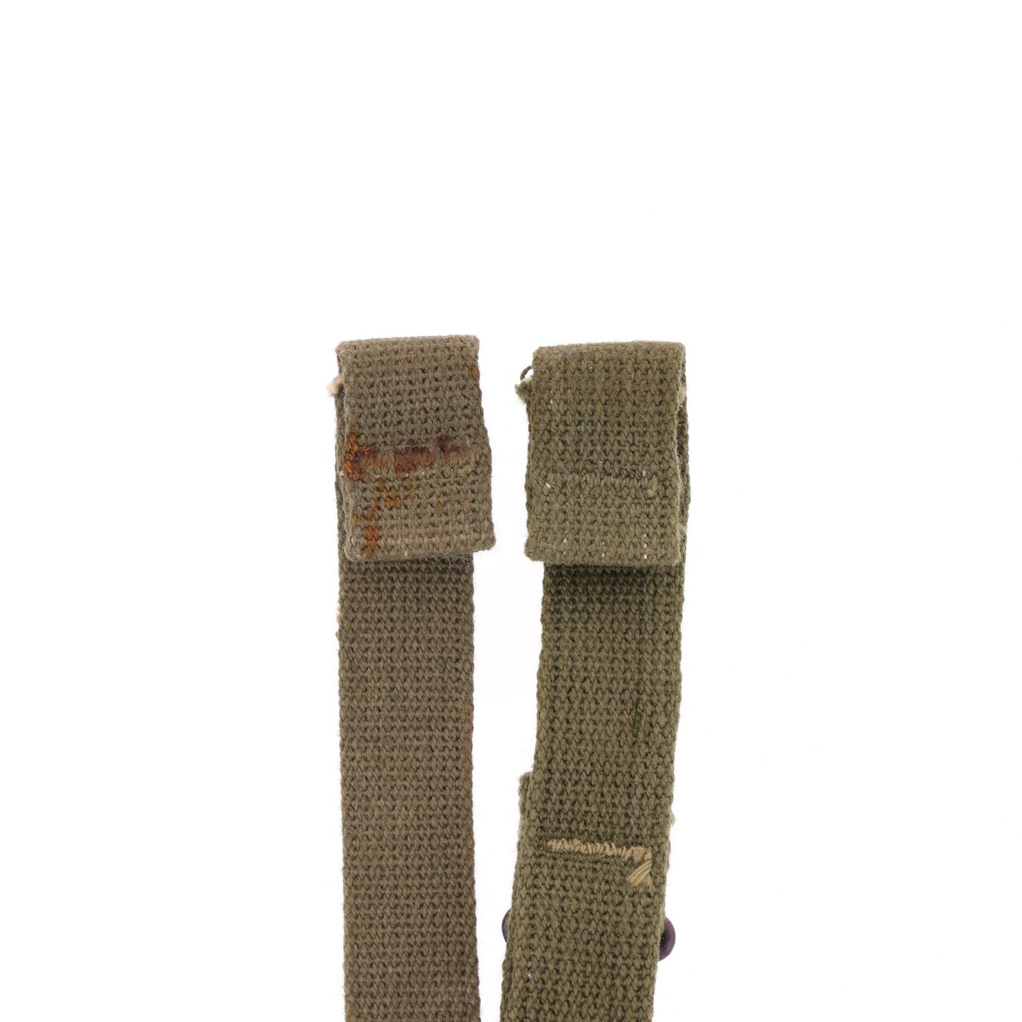WWII U.S. M-1 Helmet Chinstraps with OD#7 Webbing