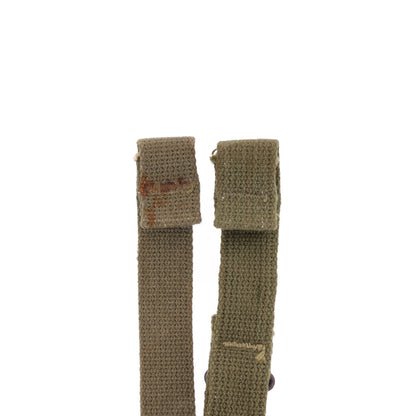WWII U.S. M-1 Helmet Chinstraps with OD#7 Webbing