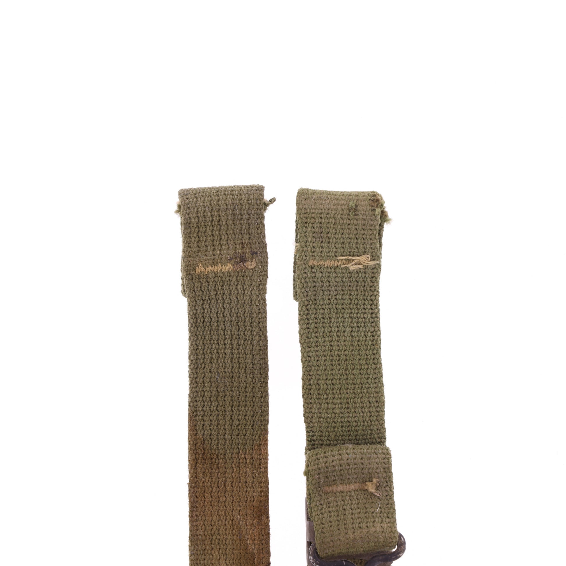 WWII U.S. M-1 Helmet Chinstraps with OD#7 Webbing