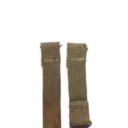 WWII U.S. M-1 Helmet Chinstraps with OD#7 Webbing