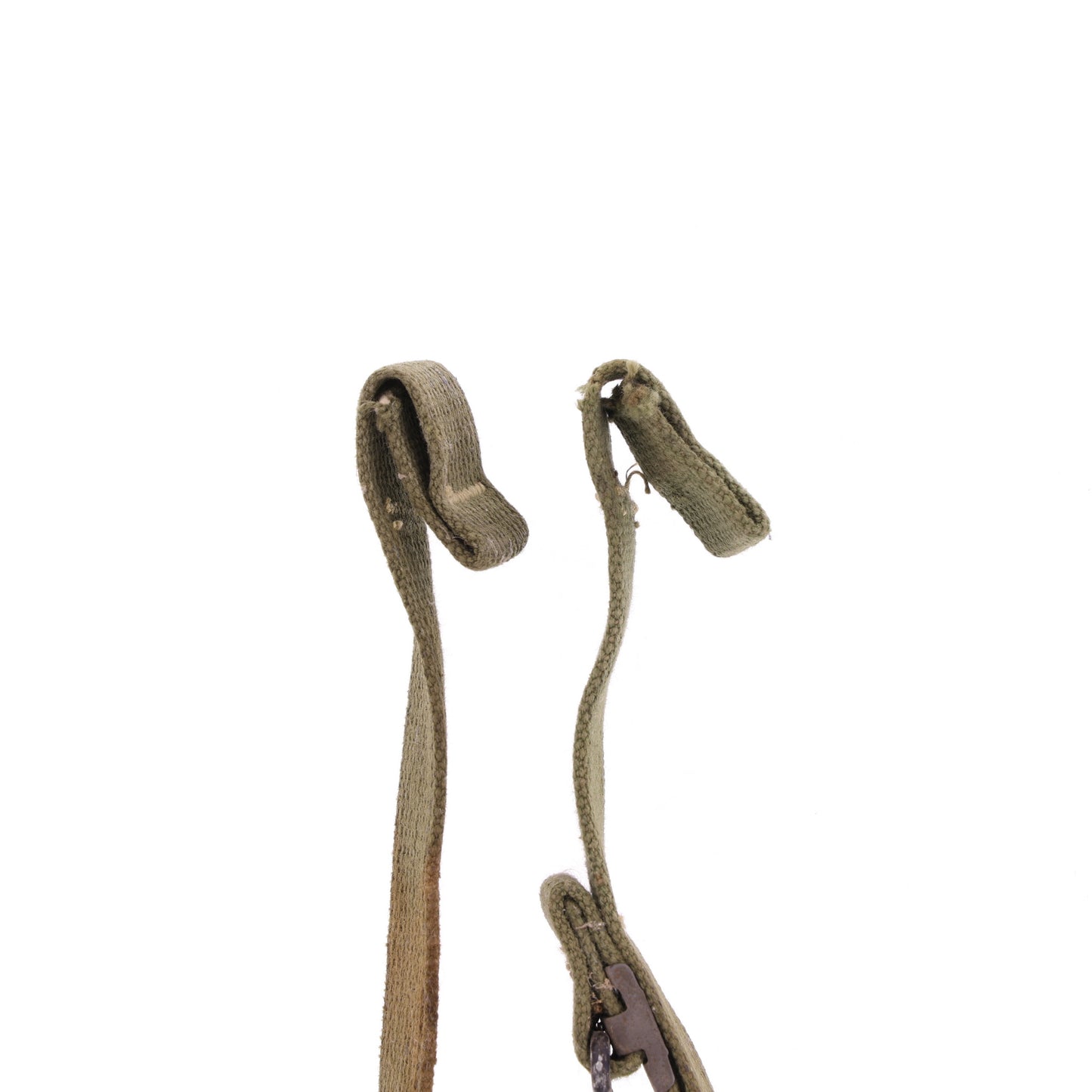 WWII U.S. M-1 Helmet Chinstraps with OD#7 Webbing
