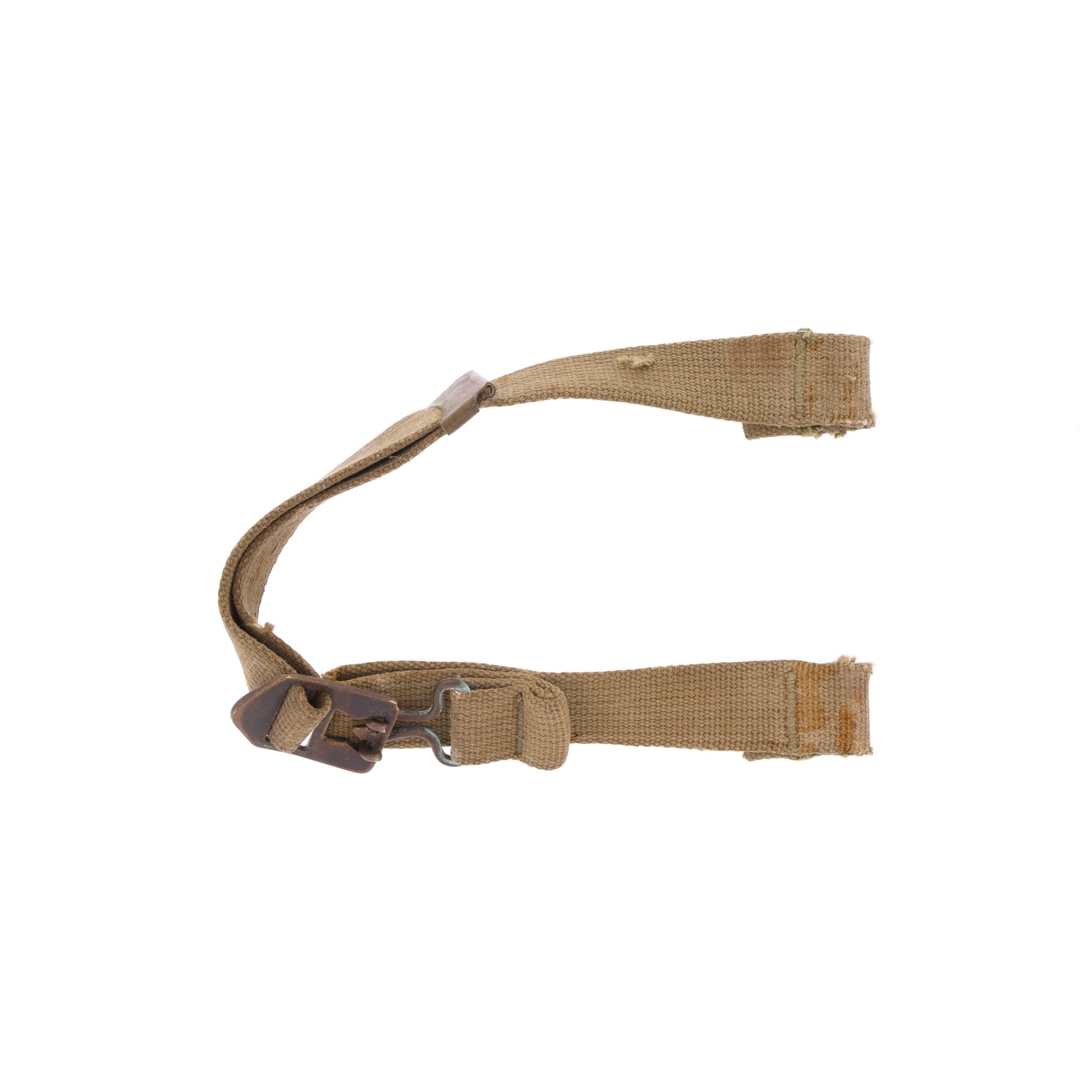 WWII U.S. M-1 Helmet Chinstraps with OD#3 Webbing