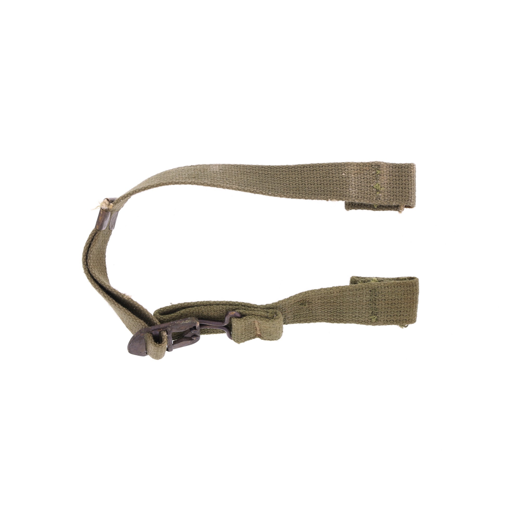 WWII U.S. M-1 Helmet Chinstraps with OD#7 Webbing