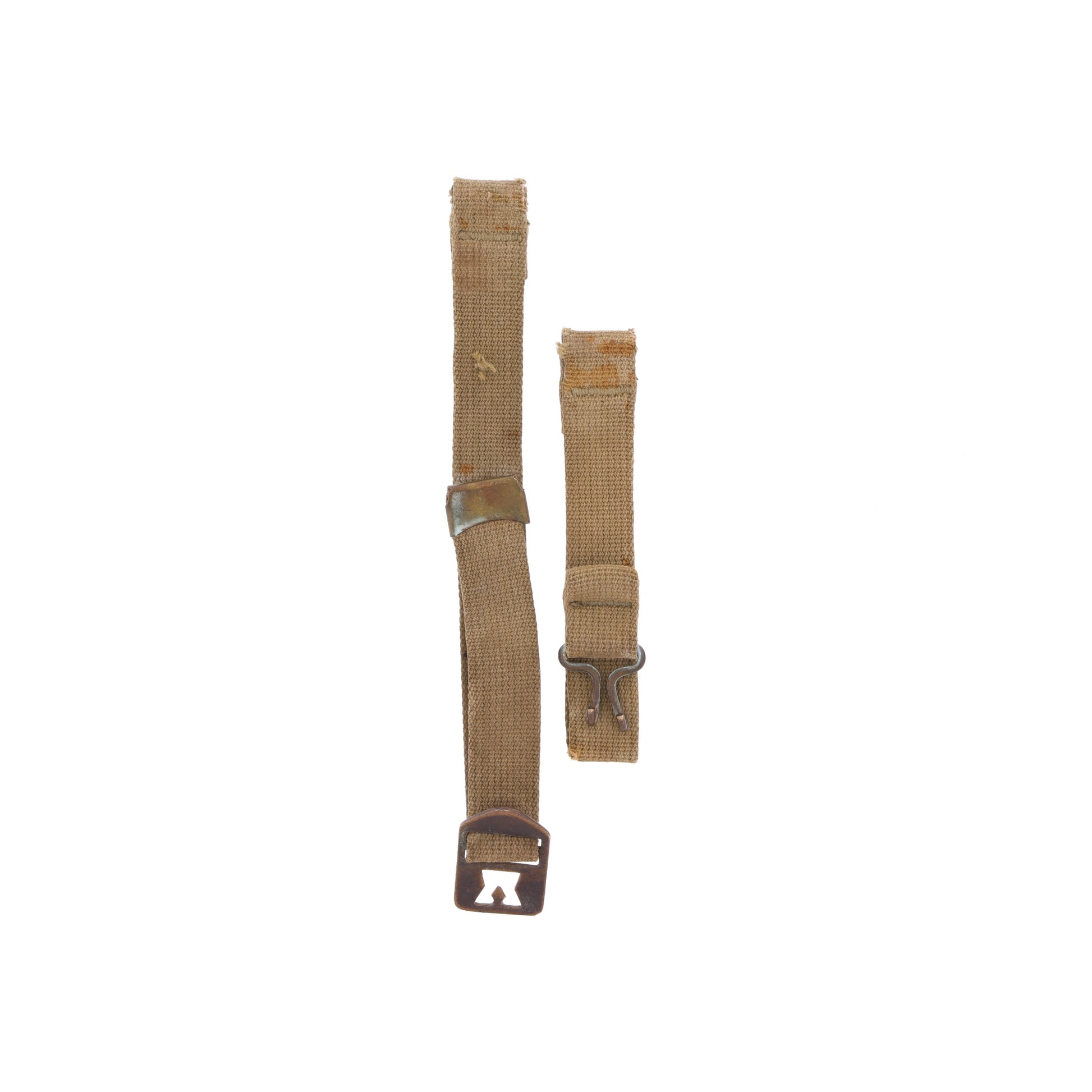 WWII U.S. M-1 Helmet Chinstraps with OD#3 Webbing
