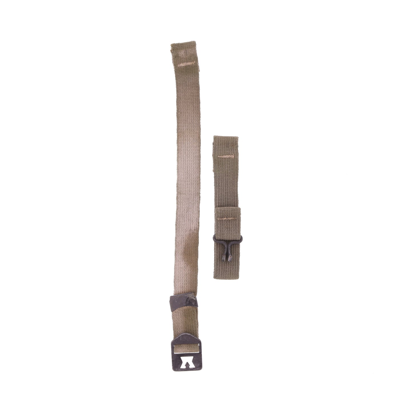 WWII U.S. M-1 Helmet Chinstraps with OD#7 Webbing