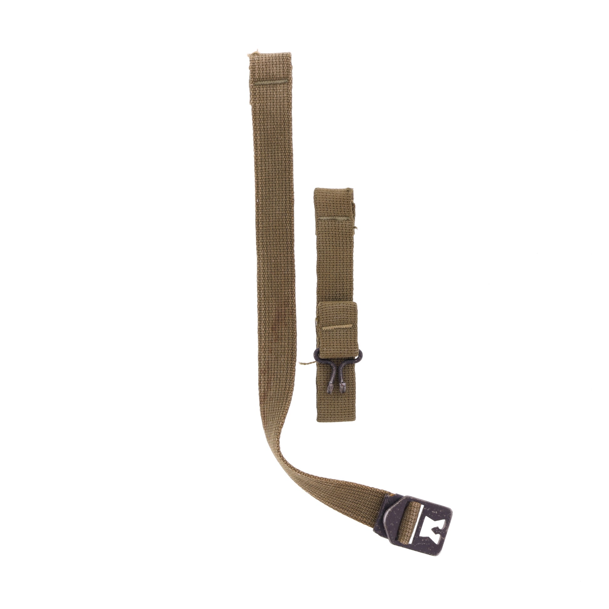 WWII U.S. M-1 Helmet Chinstraps with OD#7 Webbing