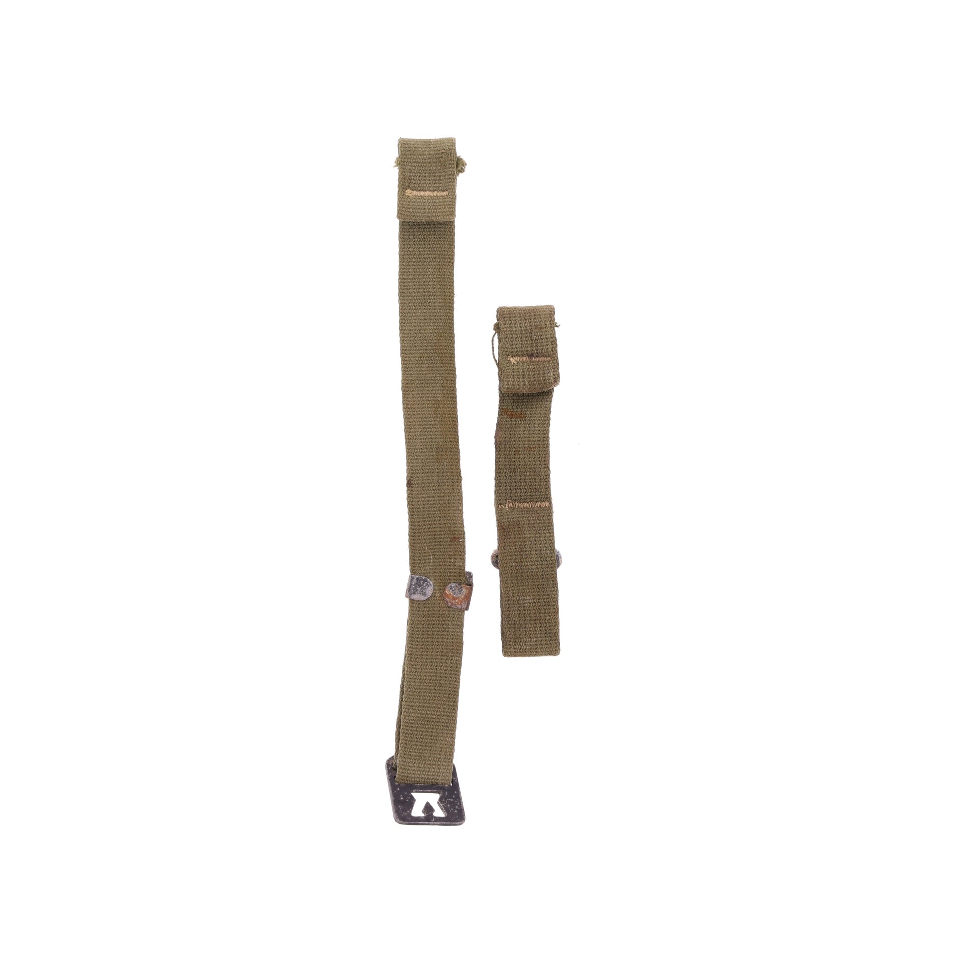 WWII U.S. M-1 Helmet Chinstraps with OD#7 Webbing
