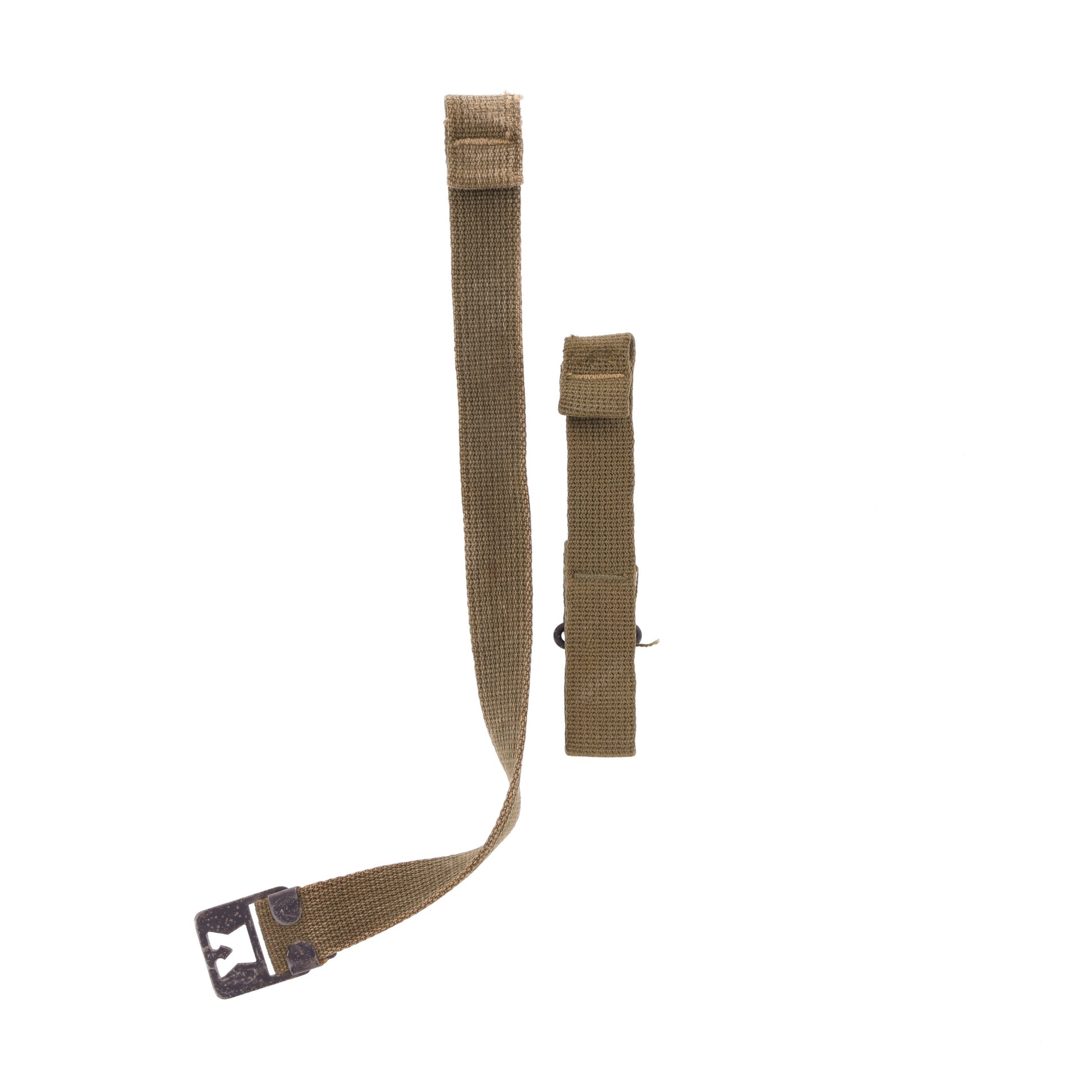 WWII U.S. M-1 Helmet Chinstraps with OD#7 Webbing