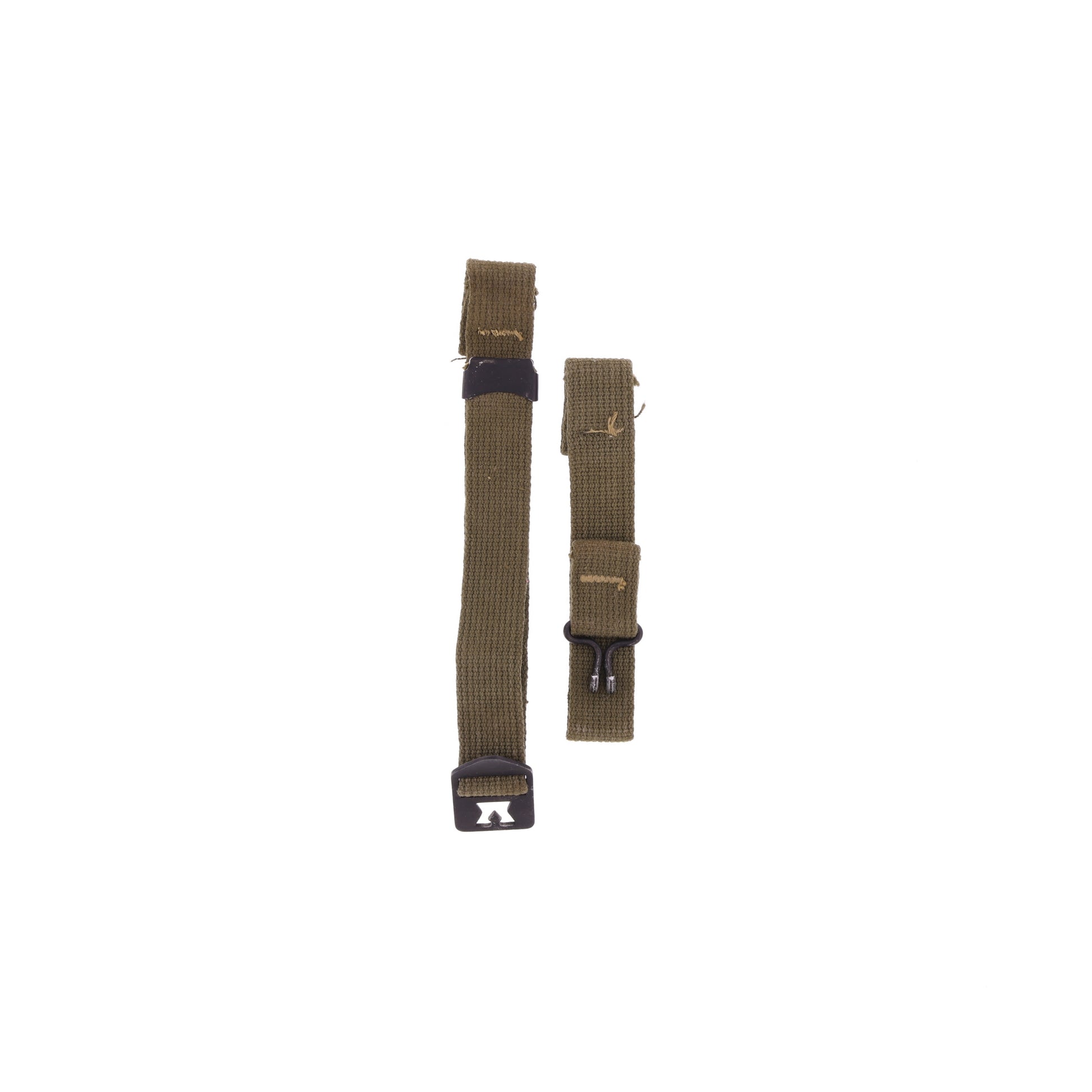 WWII U.S. M-1 Helmet Chinstraps with OD#7 Webbing