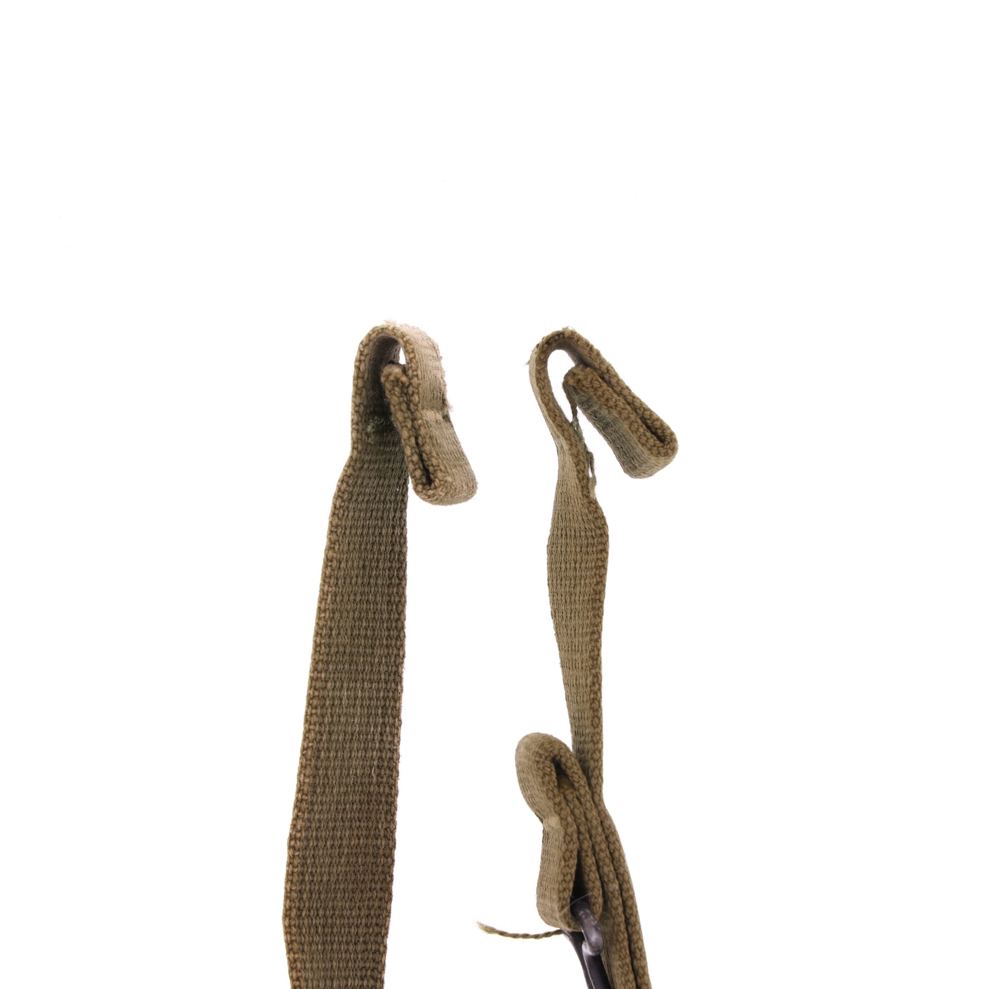 WWII U.S. M-1 Helmet Chinstraps with OD#7 Webbing