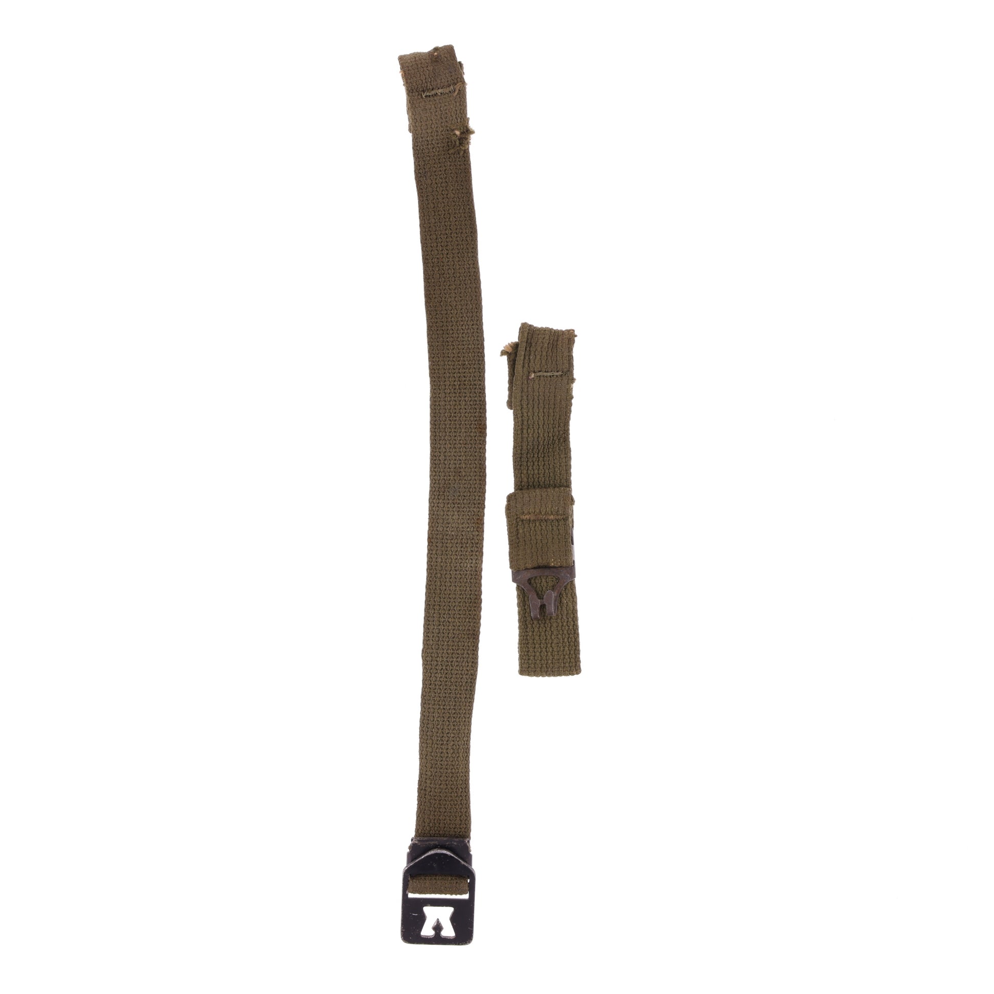 WWII U.S. M-1 Helmet Chinstraps with OD#7 Webbing