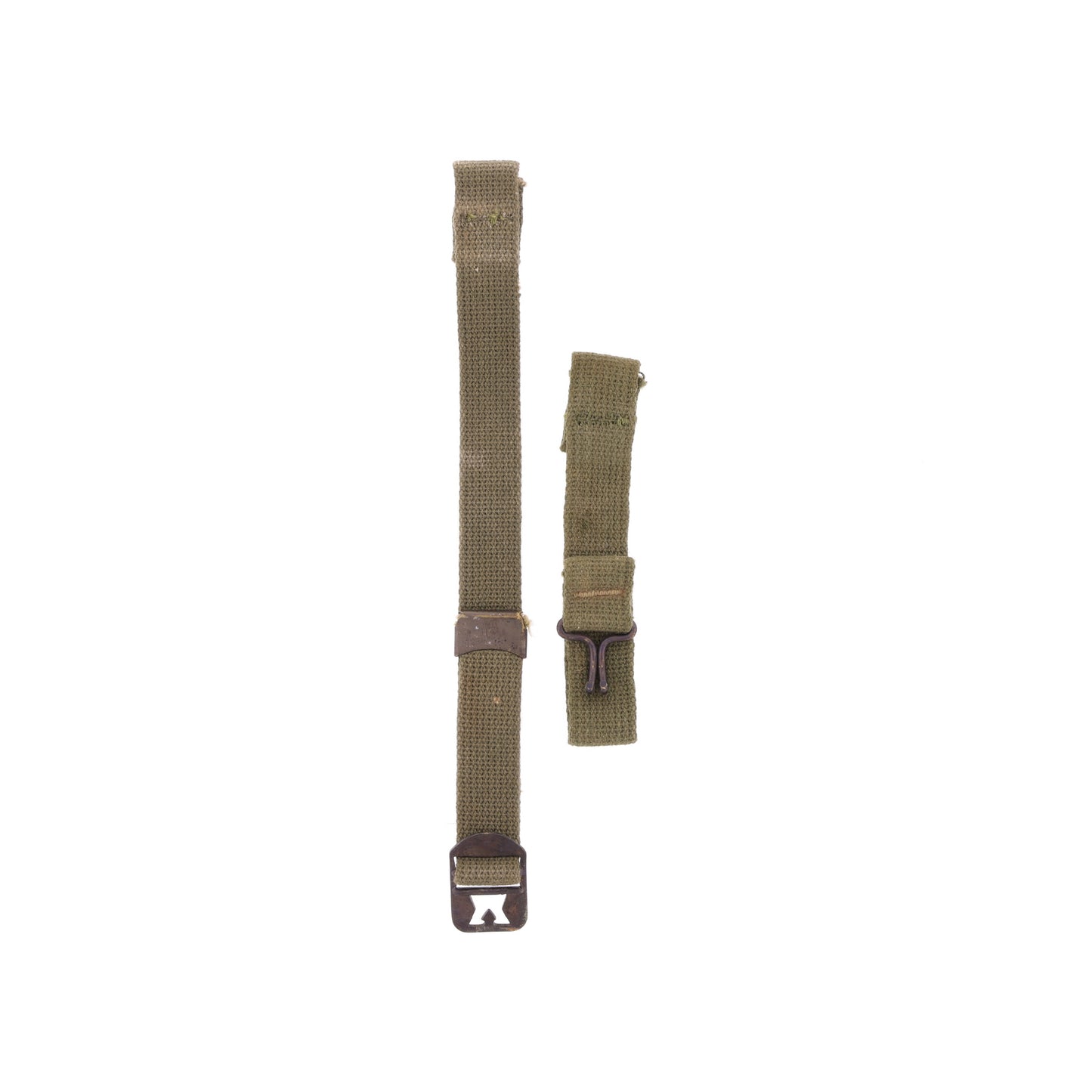 WWII U.S. M-1 Helmet Chinstraps with OD#7 Webbing