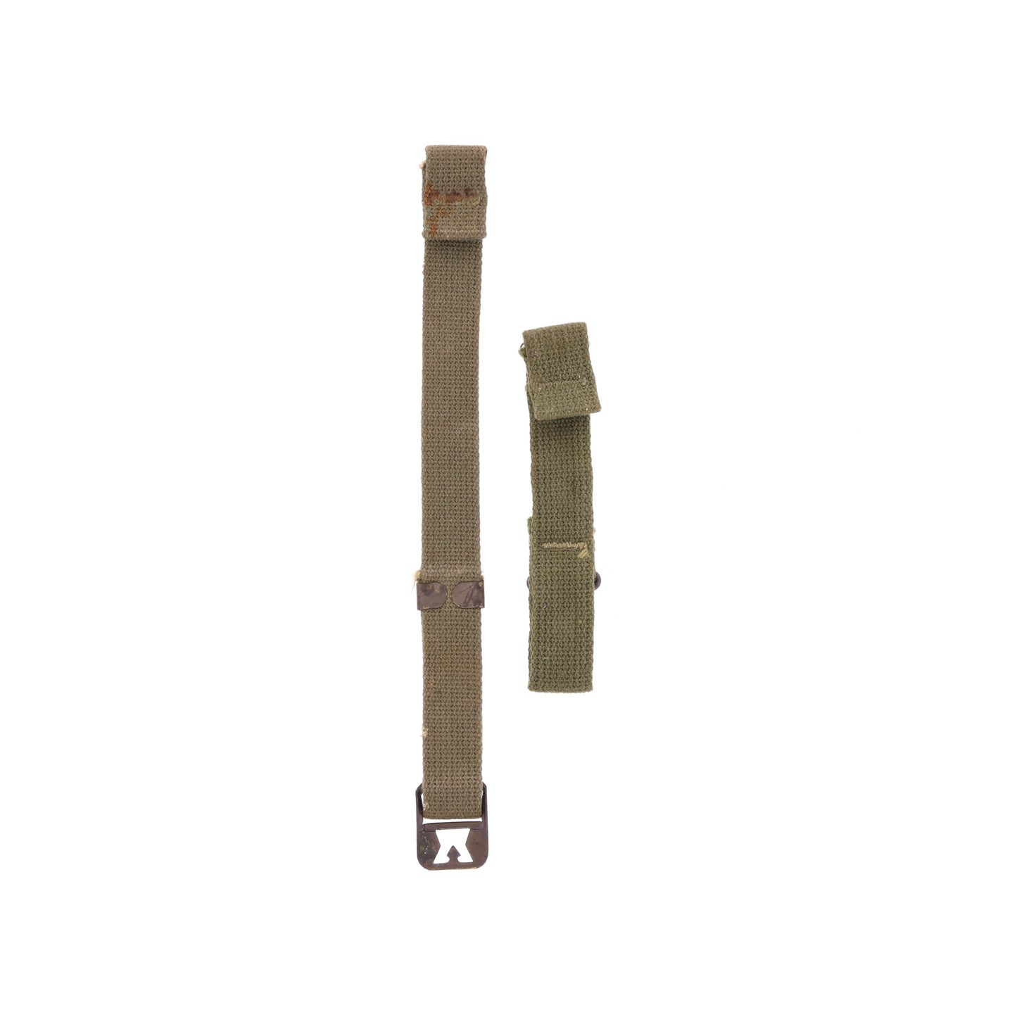 WWII U.S. M-1 Helmet Chinstraps with OD#7 Webbing