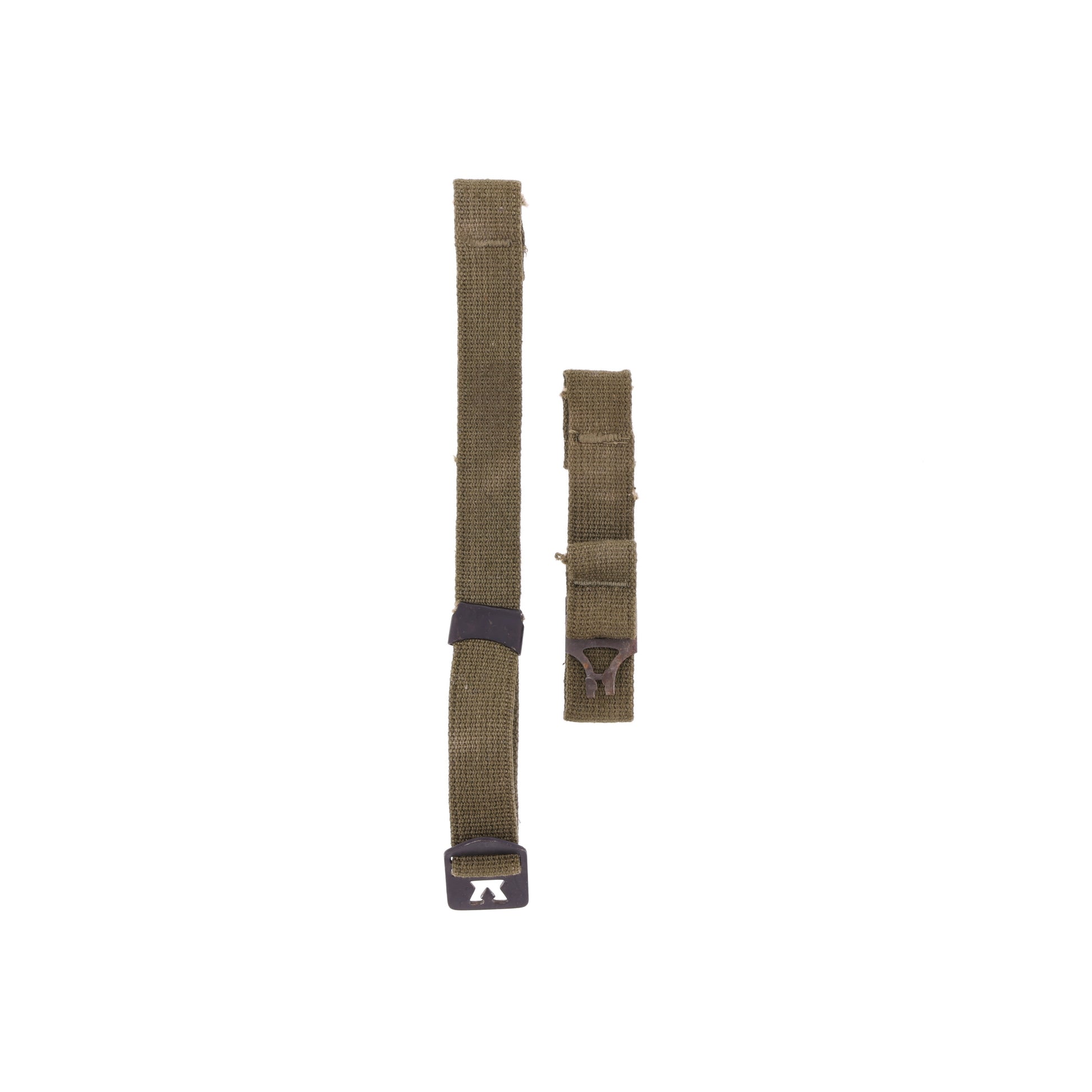 WWII U.S. M-1 Helmet Chinstraps with OD#7 Webbing