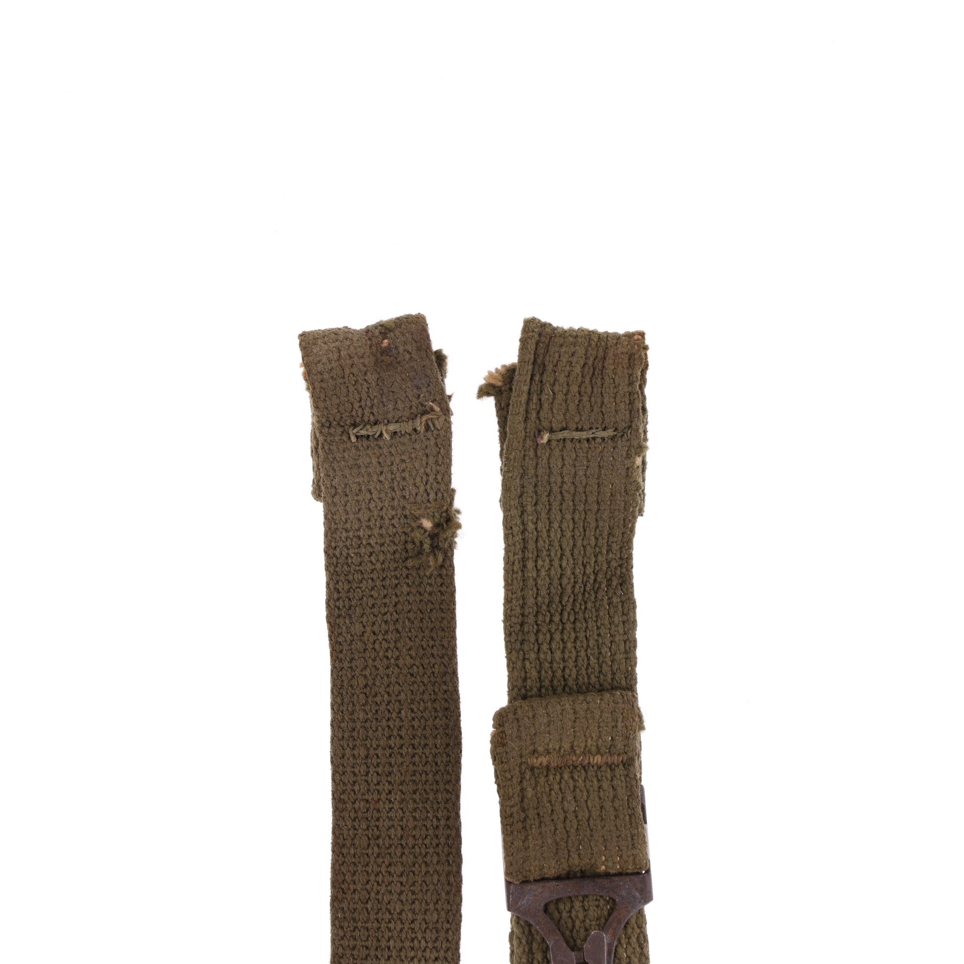 WWII U.S. M-1 Helmet Chinstraps with OD#7 Webbing